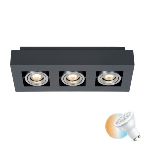 Lampy natynkowe Italux Casemiro czarna 3-punktowa GU10 IT8002S3-BK/AL