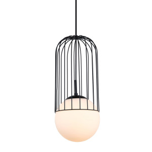 Czarna Lampa Wisząca Matty E27