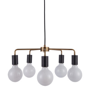 Czarna Lampa Wisząca Irina E27 5-punktowa