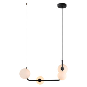 Czarna Lampa Wisząca Ferrand G9 4-punktowa
