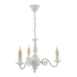 Candelabru elegant TULUZA 3 x E14 LED alb