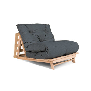 Canapea futon WoodMan Layti 90 lemn fag natural grafit WUA-00886