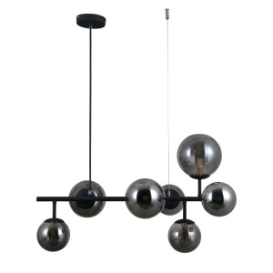 Pendul Italux Frontera 7xG9 negru smoky, oțel, PND-40423-7