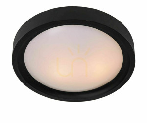Plafonieră Lucide LEX neagră 33 cm, 2 becuri E27, 08109/02/30