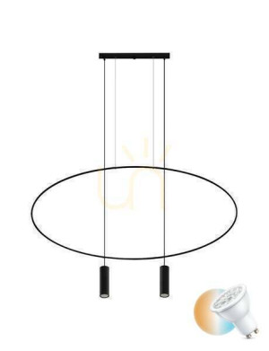 Lampă suspendată HOLAR 2 negru Thoro