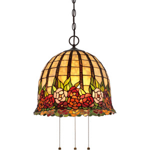 ROCECLIFFE 3 lumini Tiffany lampă suspendată - Elstead