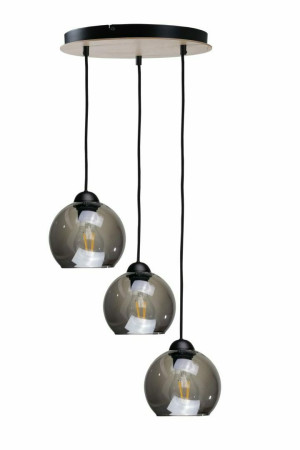 Lampa suspendata 3xE27 LEMN NEGRU / NATURAL