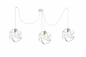 Lampa suspendata 3xE27 POLA WHITE / GOLD