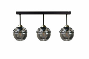 Plafoniera 3xE27 MERA BLACK / GOLD