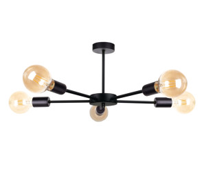 Plafoniera 5xE27 SUN BLACK