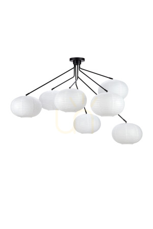 Plafonieră Markslojd GALAXY 7L negru/alb metal hârtie 126 cm 108216
