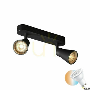 Spot încastrat SLV AVO Double negru GU10 50W 1000889