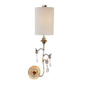 Tivoli 1 Light Wall Light - Patină aurie și crem Elstead