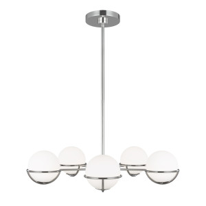 Candelabru Apollo cu 5 lumini - nichel lustruit Elstead