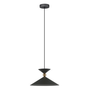 Lampă suspendată Italux Quelto gri E27 35 cm PND-84432-1-GR