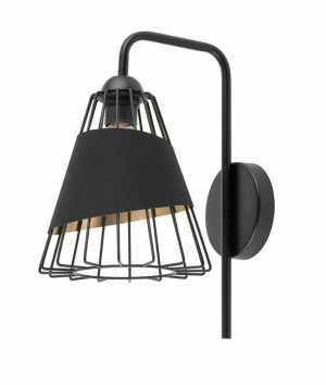 Aplica Sigma Deni negru-auriu E27 60W 40547