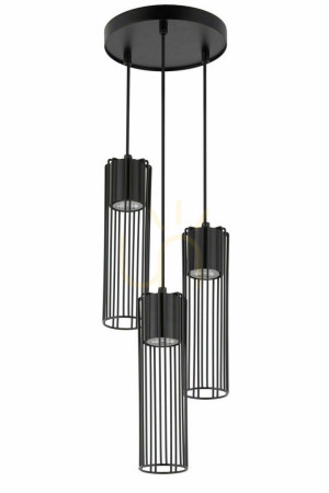 Lampă suspendată Sigma Fobia 3 neagră GU10 3 becuri SKU 33456