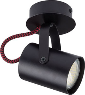 Plafonieră Sigma Kamera 1xGU10 negru/roșu 32613