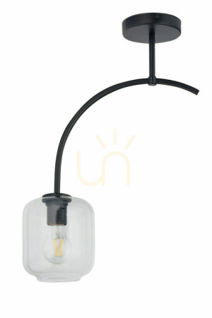 Plafonieră Sigma Shine 1 negru sticlă transparentă E27 32241