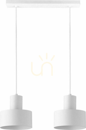 Lampă suspendată Sigma Rif 2 alb 30904 E27 oțel vopsit