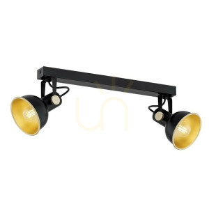 Plafonieră ARGON Lenora 2xE14 negru auriu SKU 7142