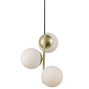 Lampă cu pandantiv Lilly Brass/Opalwh. Nordlux