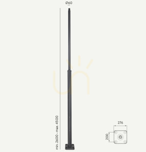 Stâlp de lumină 3004 Grafit 360-450Cm