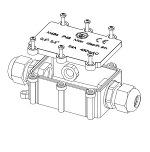 Cutie de joncțiune IP68 cu 3 piste pentru corpurile de iluminat Norlys 145