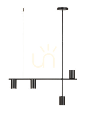 Lampă suspendată Sigma Vendo 4 negru 70 cm 4xGU10 SKU 33689