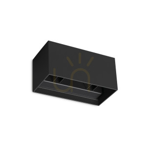 Aplică exterior Ideallux ATOM AP D20 negru LED 3000K metal 328676