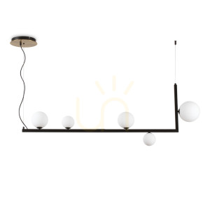 Lampă suspendată Ideallux BIRDS SP5 neagră 5xG9 metal sticlă 273648