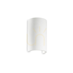 Aplică perete Ideallux Flash Gesso AP1 Round albă din gips G9 214696