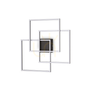 Plafonieră LED Ideallux FRAME PL QUADRATO NERO negru 53,3 cm 33W 3000K 270678