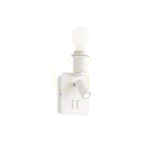 Aplică perete Ideallux GEA 239521 albă metal 2x3W Ø11,5 cm