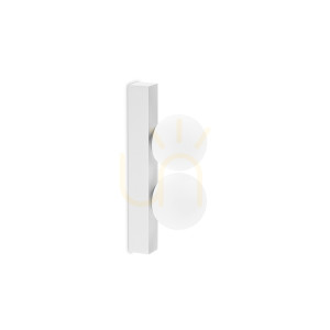 Aplica perete LED Ideallux Binomio AP2 albă 18,3 cm metal sticlă 328270