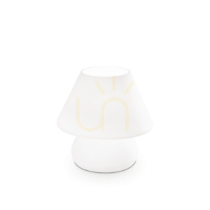 Lampă de masă Ideallux PRATO TL1 SMALL albă sticlă E14 074726