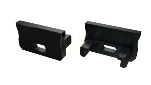 ALU obturator de obturare pentru LED LUMINI A profil negru cu gaură