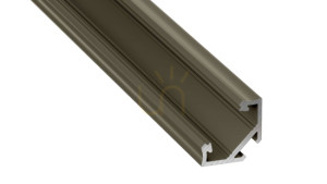 Profil LED LUMINES tip C inox anodizat 2 m