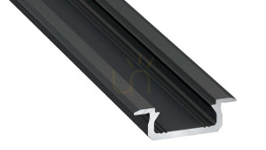 LED profil LUMINES tip Z negru anodizat anodizat 1 m