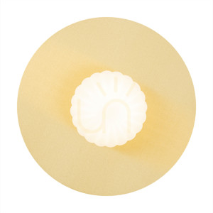 Lampă de perete ARGON PALOMA albă opal mat alamă E14 IP20 SKU 8503