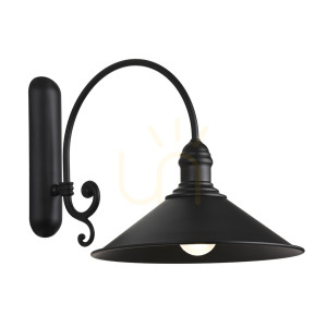 Lampă de perete Argon ERBA neagră E27 IP20 SKU 633