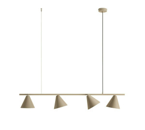 Lampă suspendată Aldex Form 4 bej metal 4x15W 1108L17