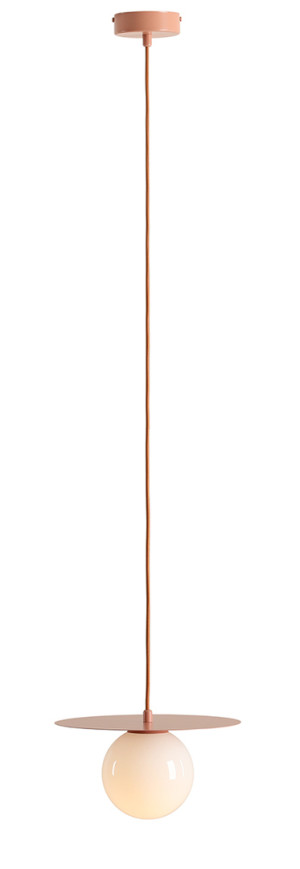 Lampă suspendată Aldex Loop Coral S roșie metal și sticlă 14 cm 1125G11_S