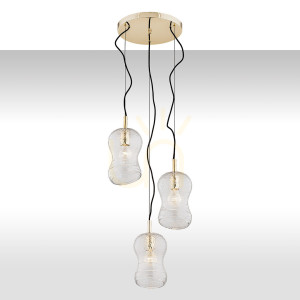 Lampă suspendată Argon CADIZ transparentă 3xE27 IP20 1464