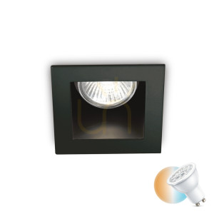 Spot încastrat Ideallux FUNKY negru metal GU10 9 cm 243849