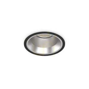 Lumină încastrată Ideallux OFF negru 15W 4000K aluminiu 11 cm 266565