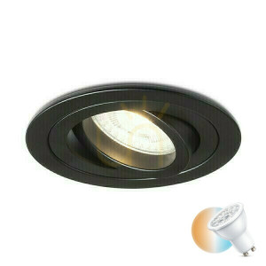 Pasadena Gu10 R Negru 230 V Led 7 W, negru, corp de iluminat încastrat.