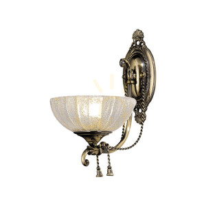 Aplica de perete Antigo Granada patina sticla alama 40 cm E27 8307