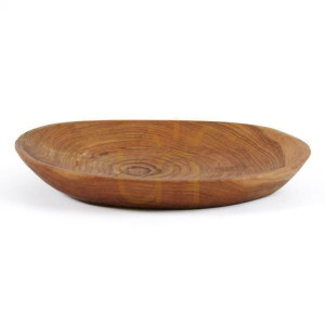 Platou decorativ BAZAR BIZAR din lemn de tec natural, 25,5 cm, Teak Root Collection