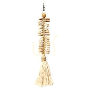 Breloc Macrame Fishbone BAZAR BIZAR crem bumbac